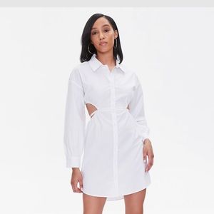 Cutout Shirt Dress
